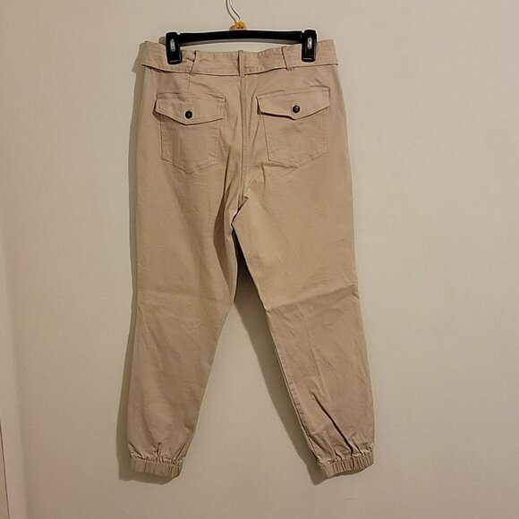 Fever Khaki Tie Waist Joggers Size 8 Excellent Condition - Picture 3 of 4